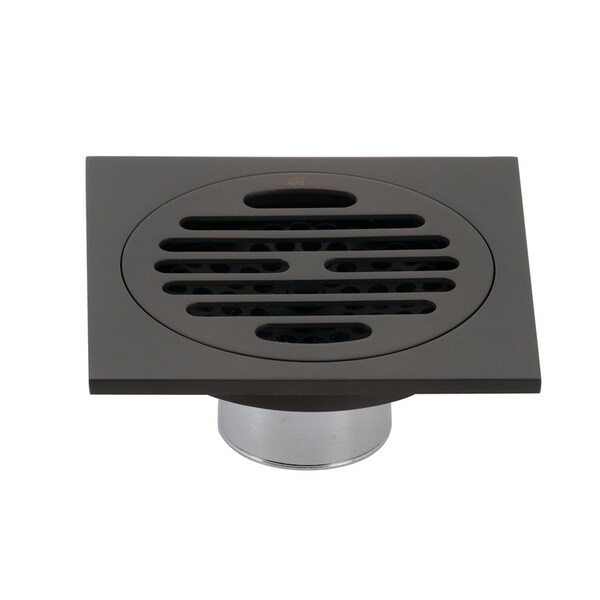 BSF4262ORB Watercourse Symmetric 4" Square Grid Shower Drain, Bronze